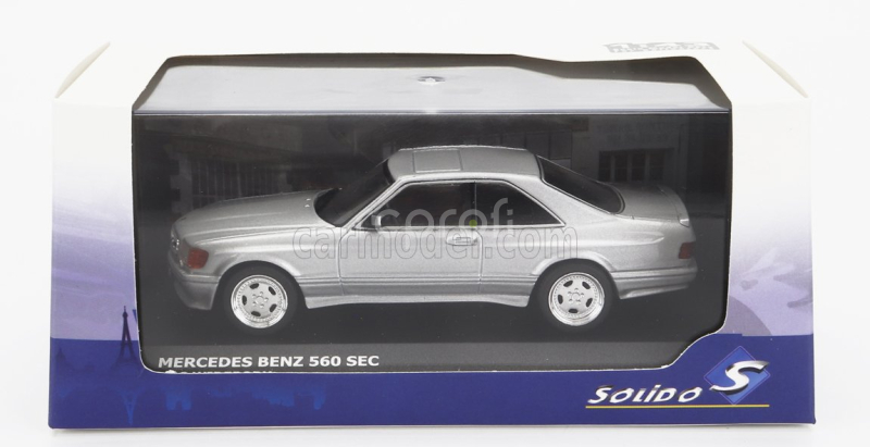 Solido Mercedes benz S-class 560sec Amg (c126) Wide Body 1990 1:43 Silver