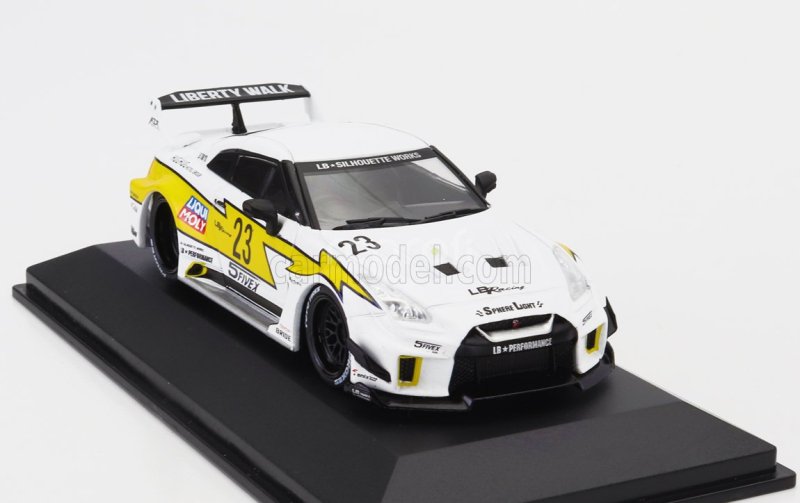 Solido Nissan 35gt-rr Lb-silhouette N 23 Works Liberty Walk 2020 1:43 Bílá Žlutá Černá