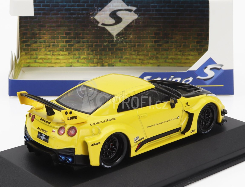 Solido Nissan Gt-r (r35) Lb Works Silhouette Coupe 2019 1:43 Žlutá Černá