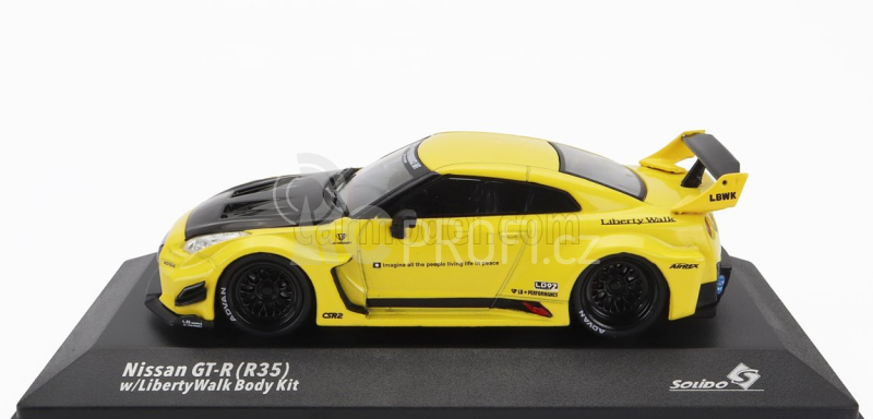 Solido Nissan Gt-r (r35) Lb Works Silhouette Coupe 2019 1:43 Žlutá Černá