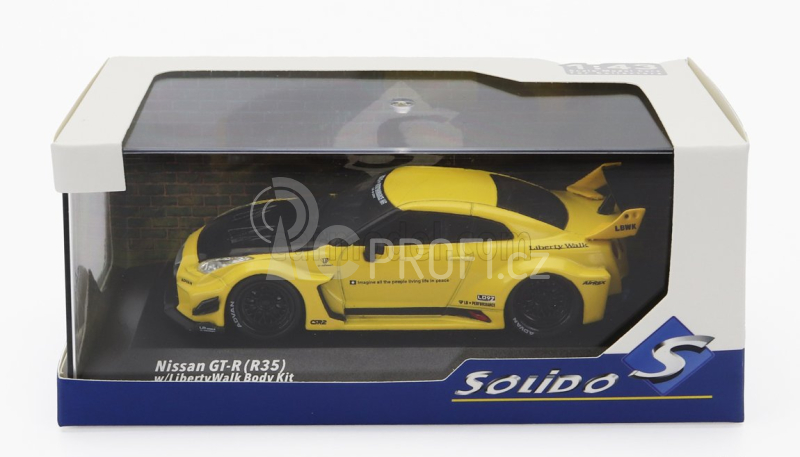 Solido Nissan Gt-r (r35) Lb Works Silhouette Coupe 2019 1:43 Žlutá Černá