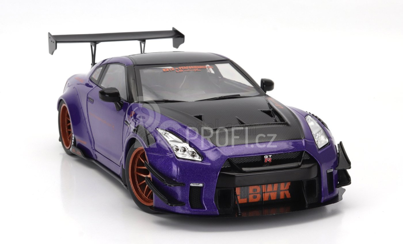 Solido Nissan Gt-r (r35) Liberty Walk Body Kit 2.0 Coupe 2022 1:18 Purple