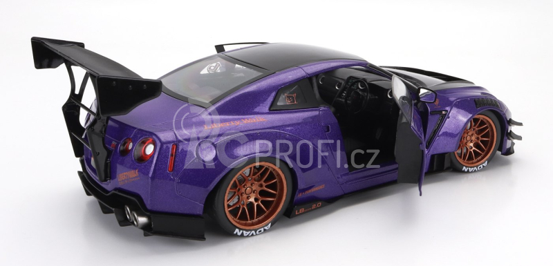 Solido Nissan Gt-r (r35) Liberty Walk Body Kit 2.0 Coupe 2022 1:18 Purple