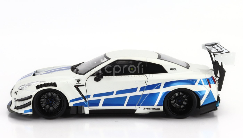 Solido Nissan Gt-r (r35) Liberty Walk Body Kit 2.0 Coupe 2024 1:18 Stříbrná Modrá