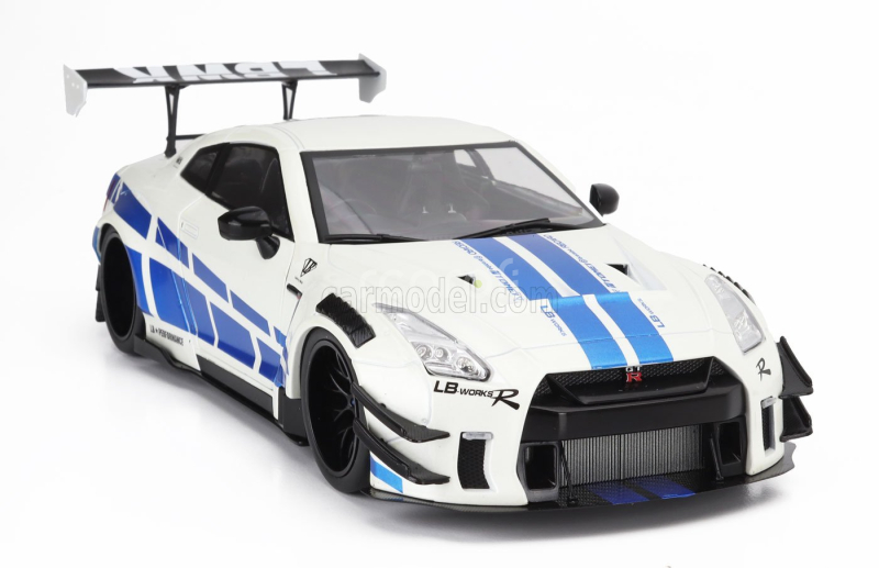 Solido Nissan Gt-r (r35) Liberty Walk Body Kit 2.0 Coupe 2024 1:18 Stříbrná Modrá