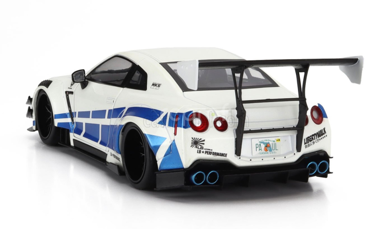 Solido Nissan Gt-r (r35) Liberty Walk Body Kit 2.0 Coupe 2024 1:18 Stříbrná Modrá