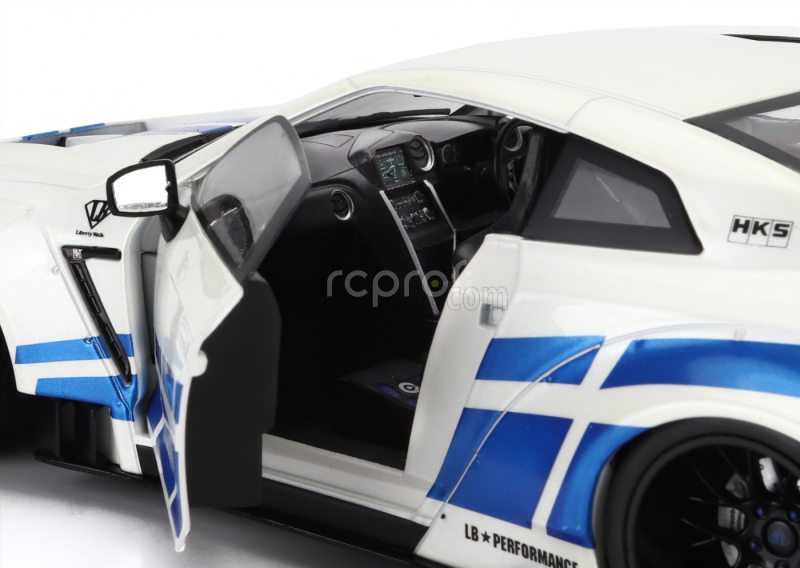 Solido Nissan Gt-r (r35) Liberty Walk Body Kit 2.0 Coupe 2024 1:18 Stříbrná Modrá