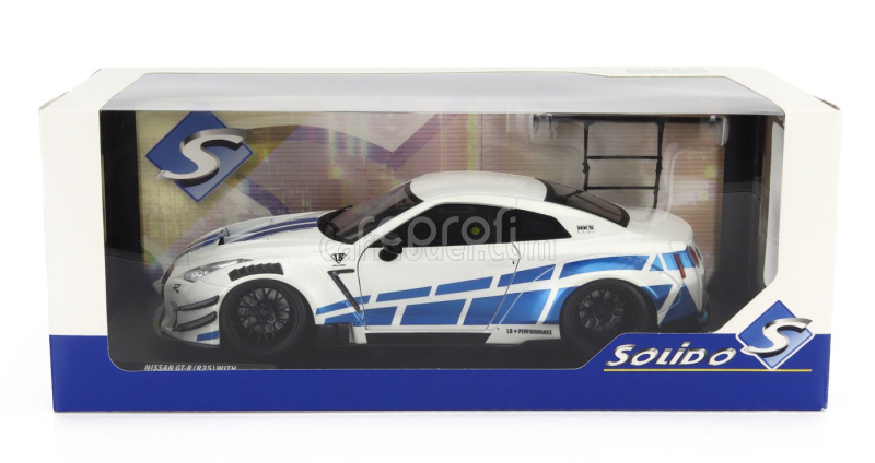 Solido Nissan Gt-r (r35) Liberty Walk Body Kit 2.0 Coupe 2024 1:18 Stříbrná Modrá