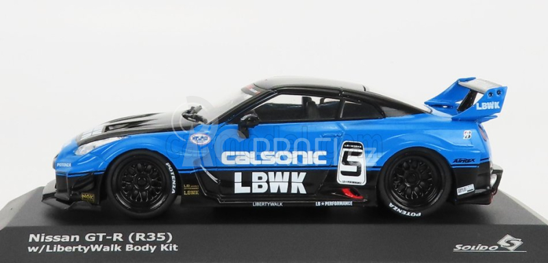 Solido Nissan Gt-rr (r35) Lb Works Coupe Calsonic 2016 1:43 Modrá Černá