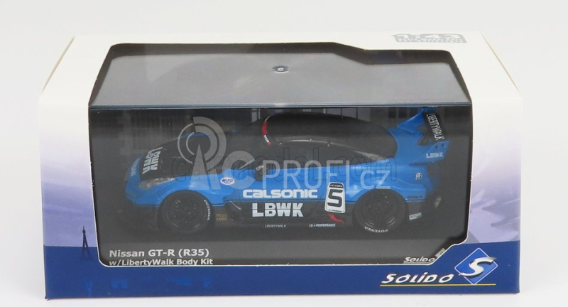 Solido Nissan Gt-rr (r35) Lb Works Coupe Calsonic 2016 1:43 Modrá Černá