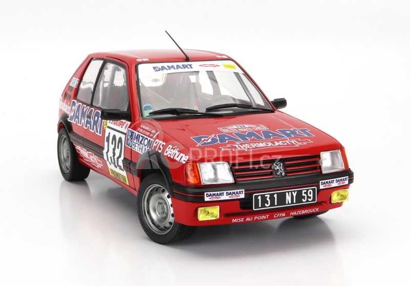 Solido Peugeot 205 1.6 Gti N 132 Rally Montecarlo 1986 Francois Delecour - Anne Chantal Pauwels 1:18 Red