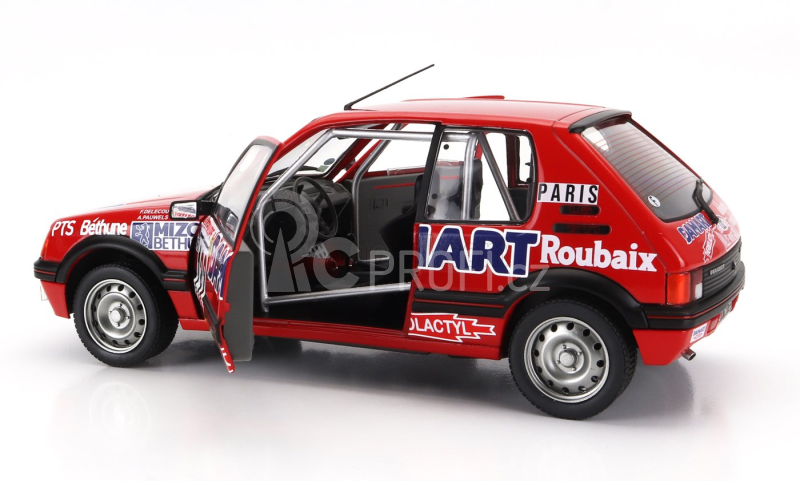 Solido Peugeot 205 1.6 Gti N 132 Rally Montecarlo 1986 Francois Delecour - Anne Chantal Pauwels 1:18 Red