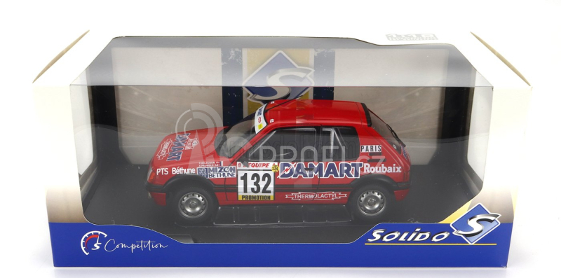 Solido Peugeot 205 1.6 Gti N 132 Rally Montecarlo 1986 Francois Delecour - Anne Chantal Pauwels 1:18 Red