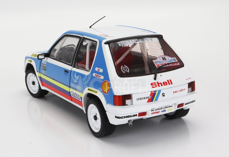 Solido Peugeot 205 1.9 Rally Schwab Collection 1990 1:18 Světle Modrá