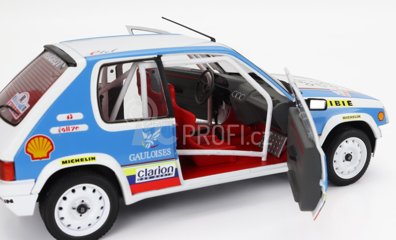 Solido Peugeot 205 1.9 Rally Schwab Collection 1990 1:18 Světle Modrá