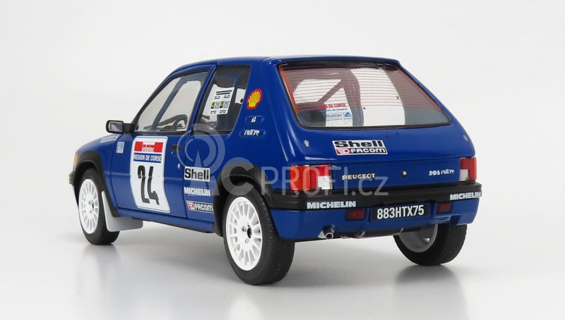 Solido Peugeot 205 N 24 Rally Tour De Corse 1990 R.bourcier - B.frangin 1:18 Blue