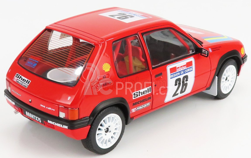 Solido Peugeot 205 Rallye N 26 Rally Tour De Corse 1990 H.devin - F.viste 1:18 Červená Černá