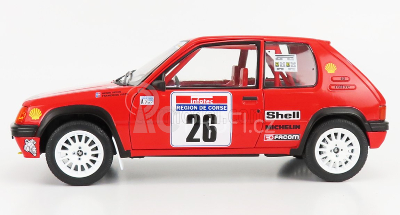 Solido Peugeot 205 Rallye N 26 Rally Tour De Corse 1990 H.devin - F.viste 1:18 Červená Černá