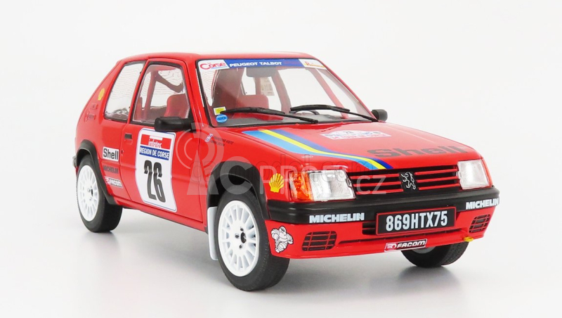Solido Peugeot 205 Rallye N 26 Rally Tour De Corse 1990 H.devin - F.viste 1:18 Červená Černá