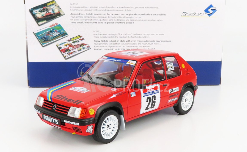 Solido Peugeot 205 Rallye N 26 Rally Tour De Corse 1990 H.devin - F.viste 1:18 Červená Černá