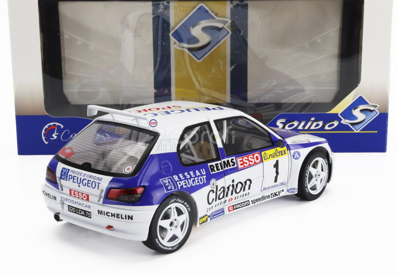Solido Peugeot 306 Maxi N 1 2nd Rally Montecarlo 1996 Francois Delecour - Herve Sauvage 1:18 Bílá Modrá