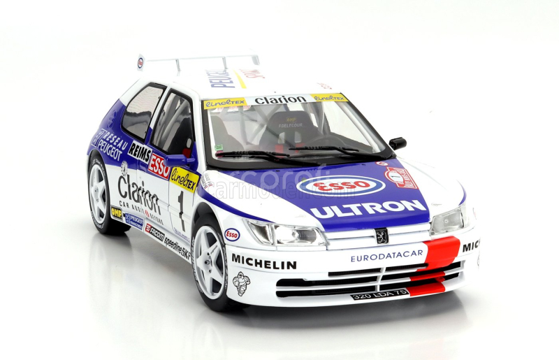 Solido Peugeot 306 Maxi N 1 2nd Rally Montecarlo 1996 Francois Delecour - Herve Sauvage 1:18 Bílá Modrá