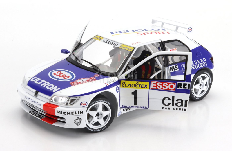 Solido Peugeot 306 Maxi N 1 2nd Rally Montecarlo 1996 Francois Delecour - Herve Sauvage 1:18 Bílá Modrá