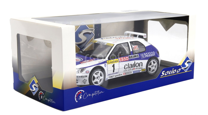 Solido Peugeot 306 Maxi N 1 2nd Rally Montecarlo 1996 Francois Delecour - Herve Sauvage 1:18 Bílá Modrá