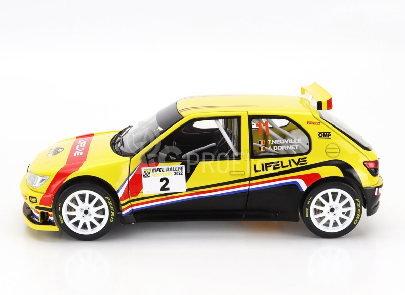 Solido Peugeot 306 Maxi N 2 Rally Eifel Festival 2022 Thierry Neuville - A.cornet 1:18 Žlutá Černá Červená