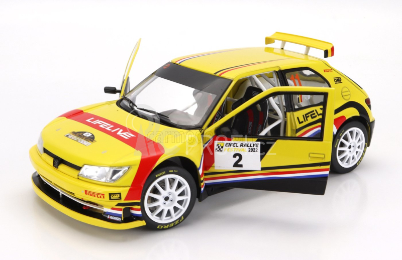 Solido Peugeot 306 Maxi N 2 Rally Eifel Festival 2022 Thierry Neuville - A.cornet 1:18 Žlutá Černá Červená