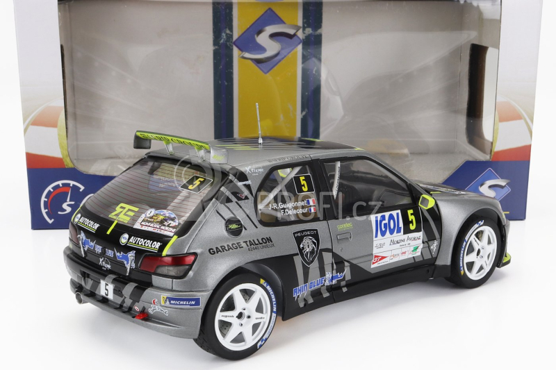Solido Peugeot 306 Maxi Team Sebastian Loeb Racing N 5 Rally Mont Blanc 2021 F.delecour - J.r.guigonnet 1:18 Šedá Černá