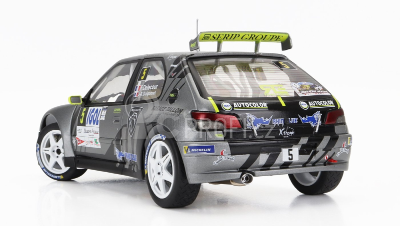Solido Peugeot 306 Maxi Team Sebastian Loeb Racing N 5 Rally Mont Blanc 2021 F.delecour - J.r.guigonnet 1:18 Šedá Černá
