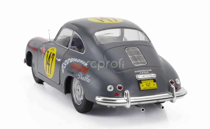 Solido Porsche 356 Pre-a Coupe N 147 Racing Panam 1954 1:18 Šedá Červená