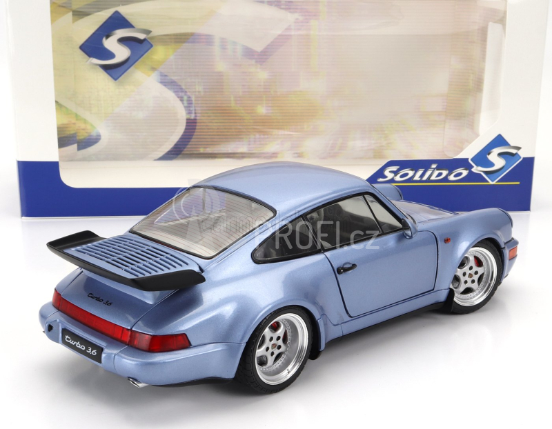 Solido Porsche 911 964 Turbo Coupe 1990 1:18 Světle Modrá Met