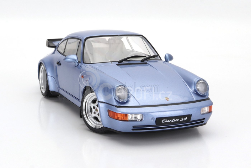 Solido Porsche 911 964 Turbo Coupe 1990 1:18 Světle Modrá Met
