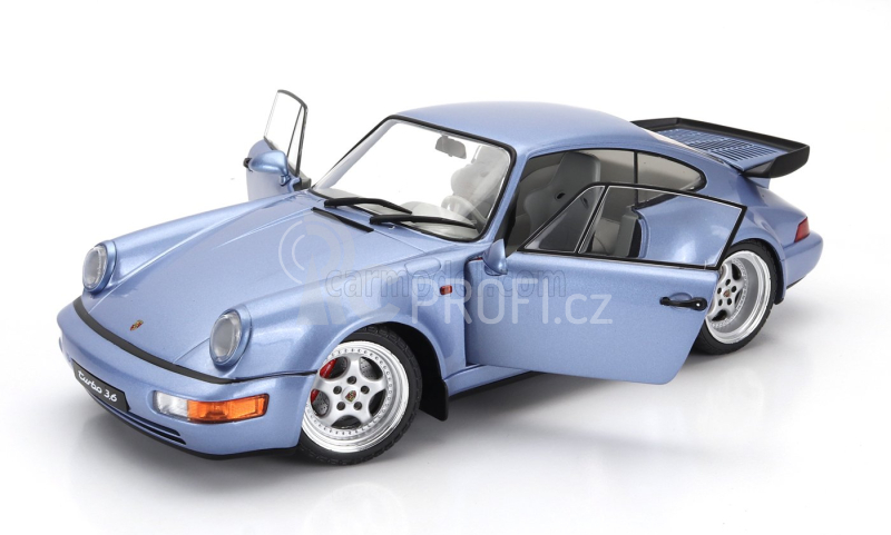 Solido Porsche 911 964 Turbo Coupe 1990 1:18 Světle Modrá Met