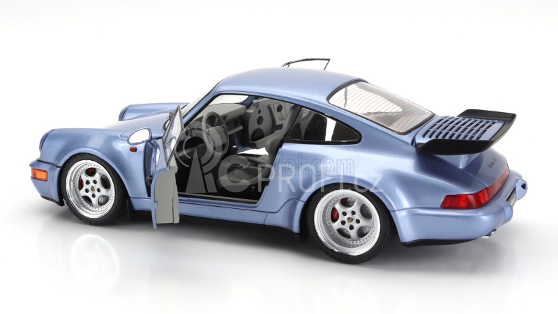 Solido Porsche 911 964 Turbo Coupe 1990 1:18 Světle Modrá Met