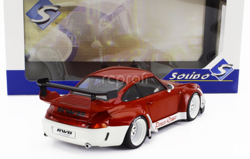 Solido Porsche 911 993 Rwb Bodykit Porco Rosso Coupe 2020 1:18 Bílá Červená