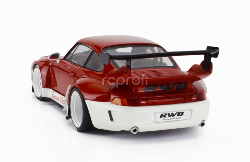 Solido Porsche 911 993 Rwb Bodykit Porco Rosso Coupe 2020 1:18 Bílá Červená
