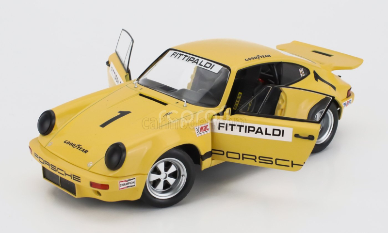 Solido Porsche 911 Carrera 3.0 Rsr N 1 Iroc Riverside 1973 Emerson Fittipaldi 1:18 Žlutá