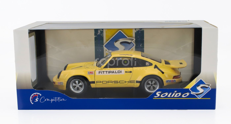 Solido Porsche 911 Carrera 3.0 Rsr N 1 Iroc Riverside 1973 Emerson Fittipaldi 1:18 Žlutá