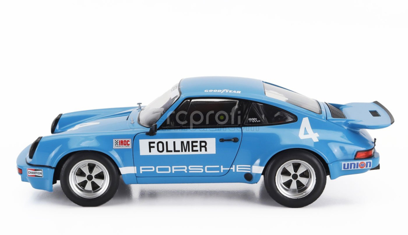 Solido Porsche 911 Carrera 3.0 Rsr N 4 Iroc Riverside 1974 George Follmer 1:18 Blue