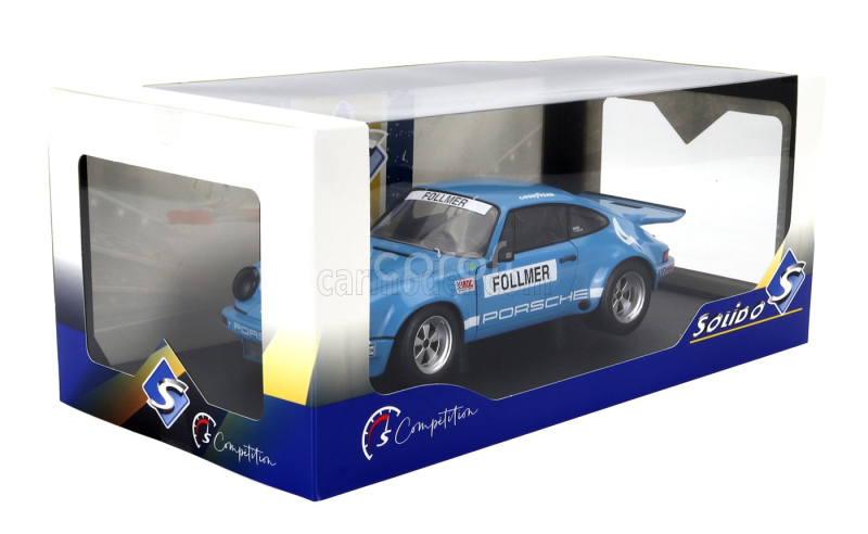 Solido Porsche 911 Carrera 3.0 Rsr N 4 Iroc Riverside 1974 George Follmer 1:18 Blue