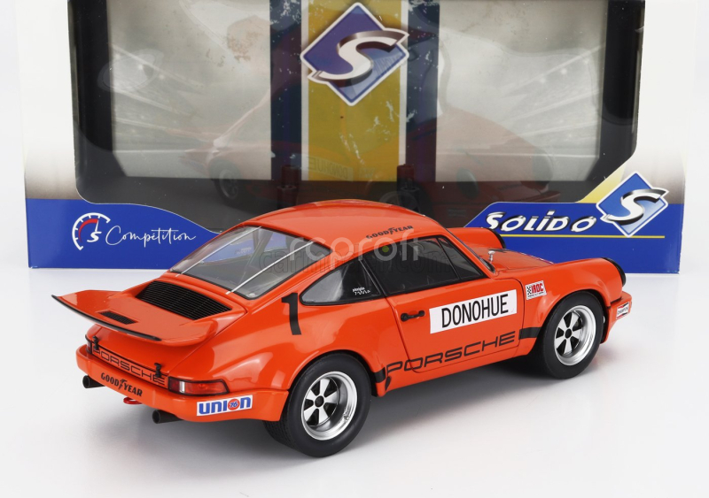Solido Porsche 911 Rs 3.0l Coupe N 1 Winner Iroc Daytona 1974 Mark Donohue 1:18 Orange
