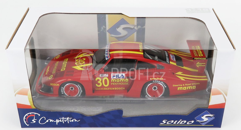 Solido Porsche 935/78 Momo Moby Dick N 30 Drm Norisring 1981 G.moretti 1:18 Červená Žlutá
