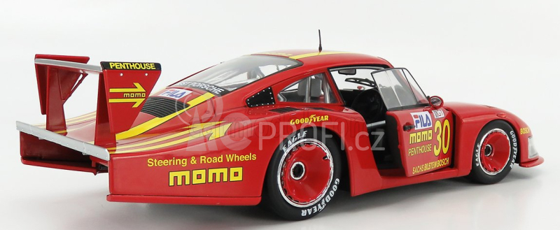 Solido Porsche 935/78 Momo Moby Dick N 30 Drm Norisring 1981 G.moretti 1:18 Červená Žlutá