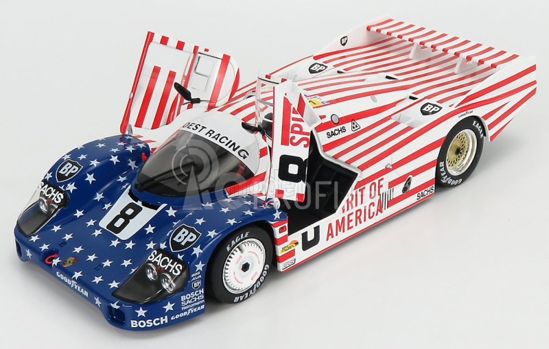 Solido Porsche 956 2.6l Turbo Team Joest Racing N 8 3rd 24h Le Mans 1986 G.follmer - J.morton - K.miller 1:18 Bílá Červená Modrá