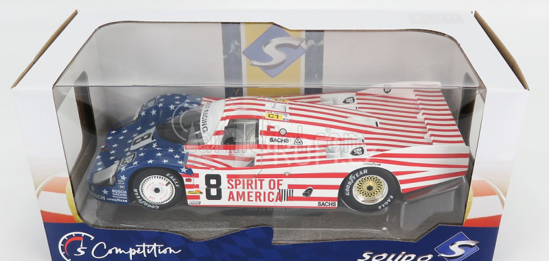 Solido Porsche 956 2.6l Turbo Team Joest Racing N 8 3rd 24h Le Mans 1986 G.follmer - J.morton - K.miller 1:18 Bílá Červená Modrá