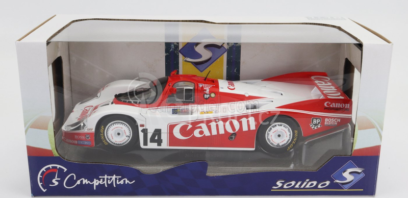 Solido Porsche 956 Turbo Team Canon Racing N 14 24h Le Mans 1983 J.palmer - J.lammers - R.lloyd 1:18 Červená Bílá