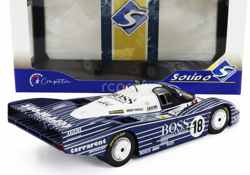 Solido Porsche 956l 2.6l Twin Turbo Team Obermaier Racing Boss N 18 24h Le Mans 1983 Jurgen Laessig - Alex Plankenhorn - Desire Wilson 1:18 Černá Bílá